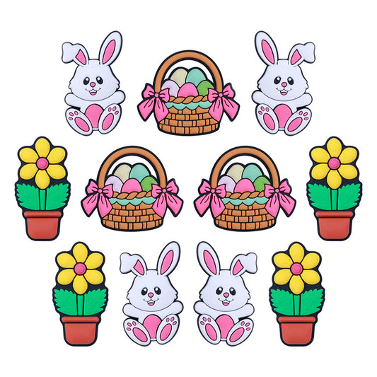 1PC Chicken Gnome Rabbit Bunny Easter Silicone Beads for Jewelry Making, DIY Beading, Key Bag Chain, Bracelet, Necklace, Beaded Pen Decors, and Home Decoration Accessories