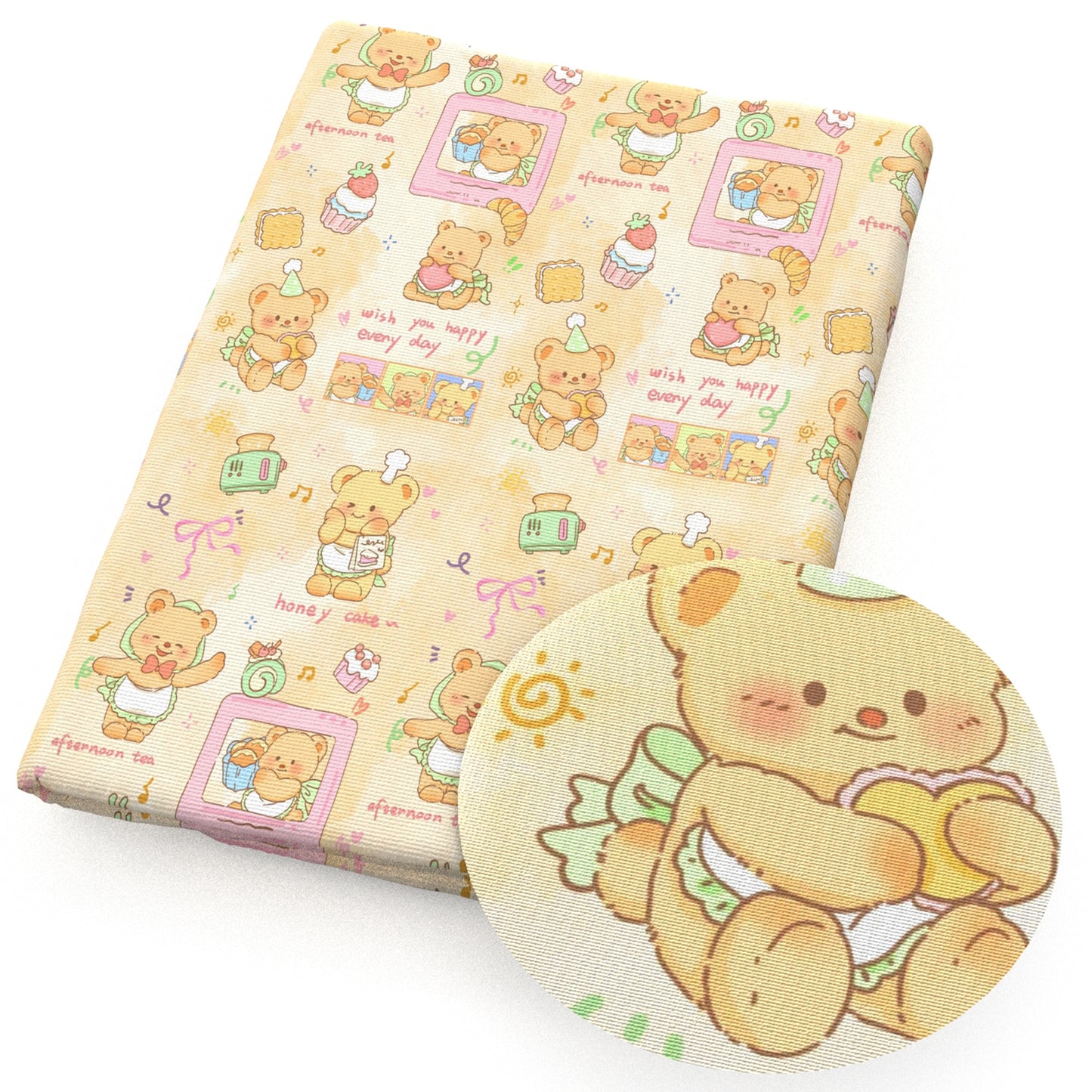 butter bear fabric