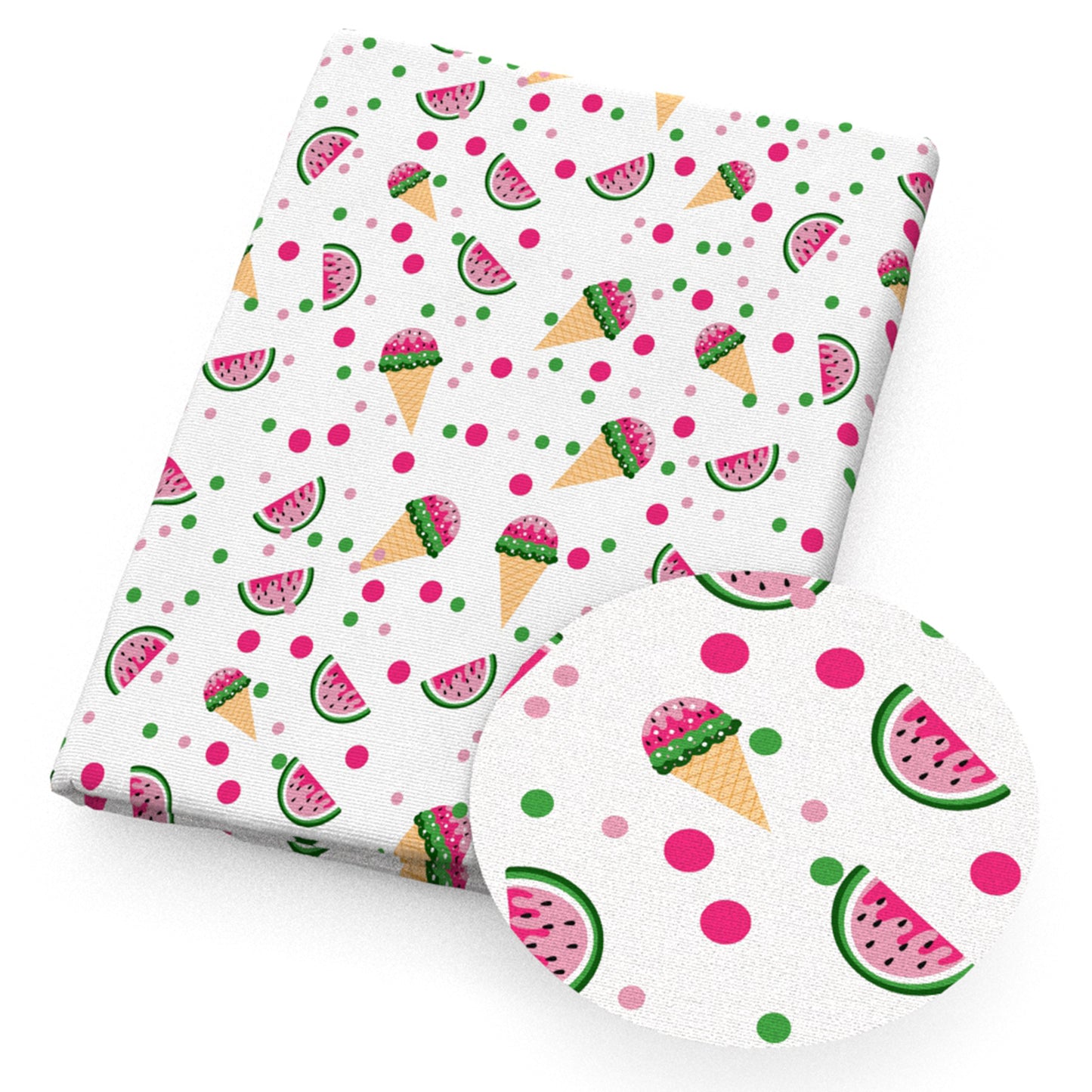 dots spot cake cupcake ice creampopsicle watermelon fruit rainbow color fabric