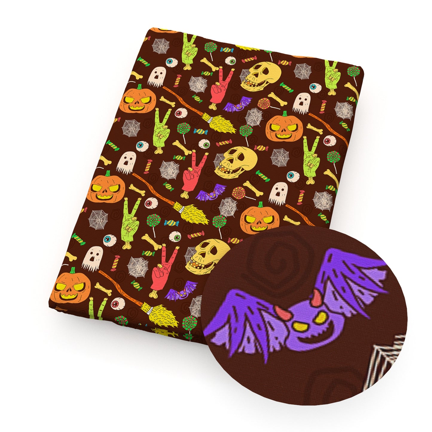 halloween skull ghost skeleton bones pumpkin candysweety fabric