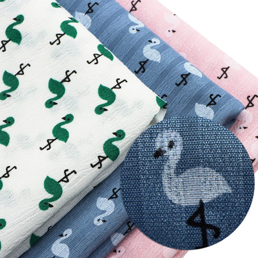 1pc flamingo Quilting Fabric-59x19.68inch(150x50cm) 100% Polyester Craft Fabrics DIY Handmade Projects Fabric Precut For Patchwork Craft