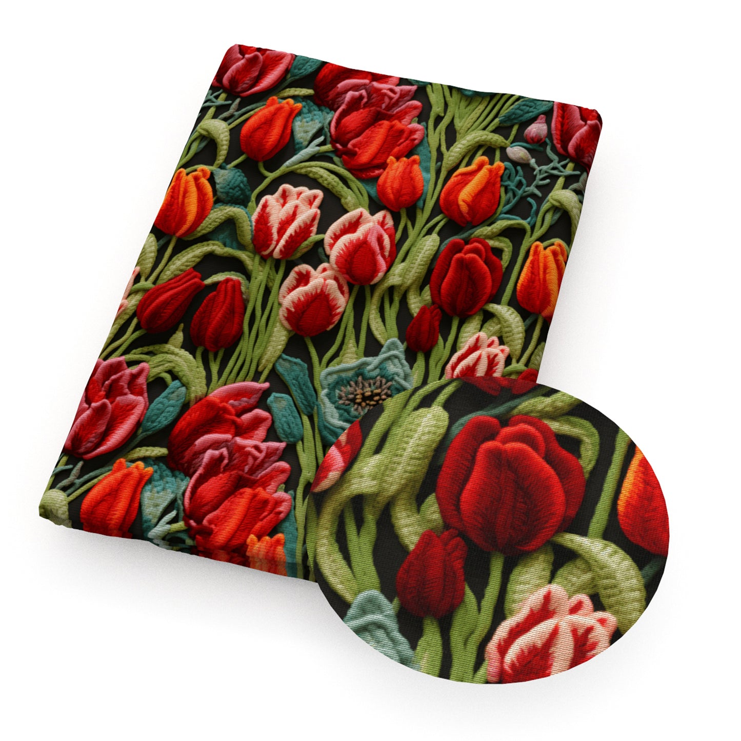 imitation embroidery series floral fabric
