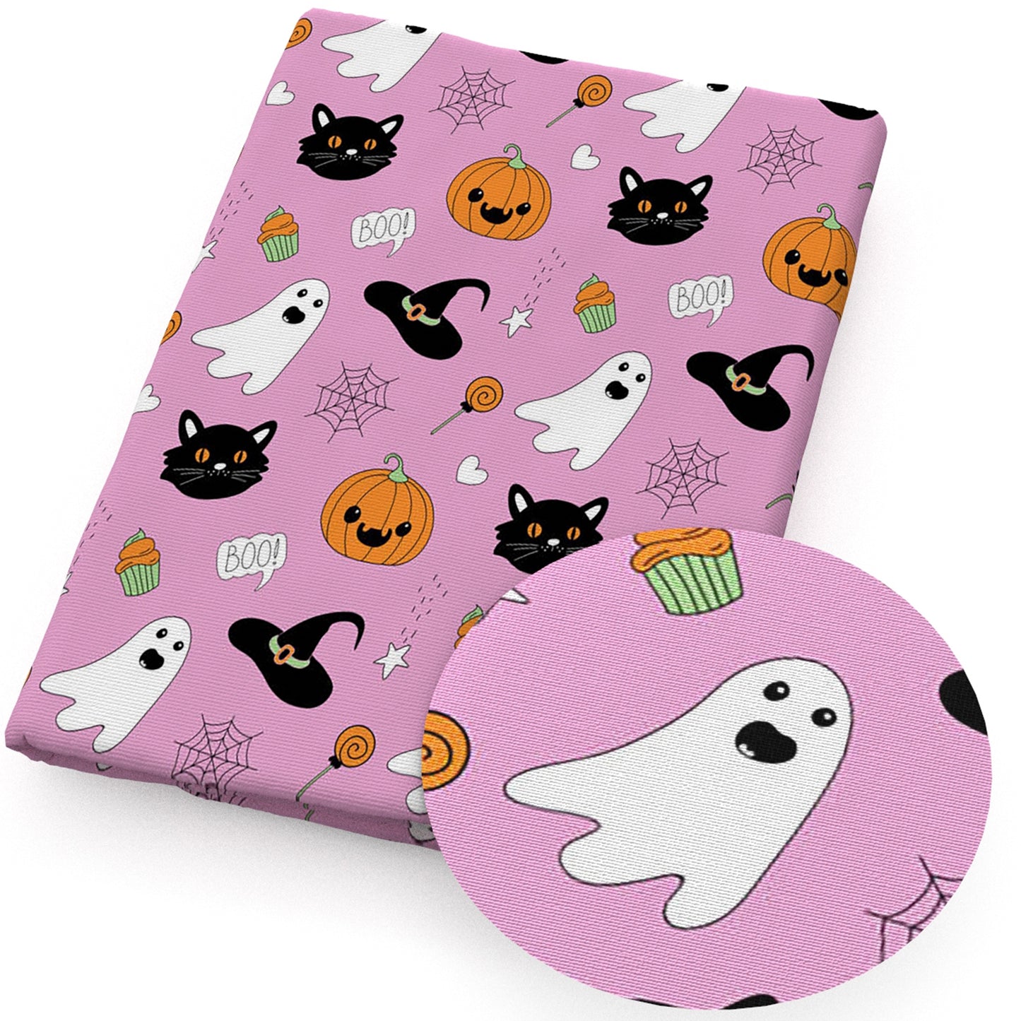 halloween pumpkin lollipop lolly pops cat caphat fabric