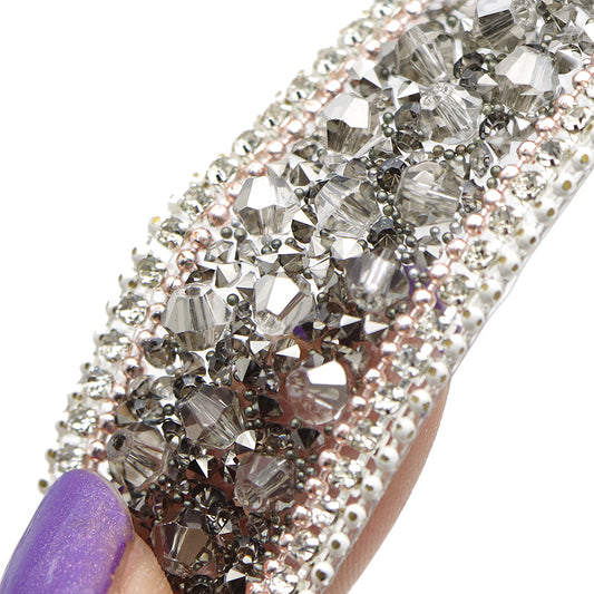 1pcs Hotfix Rhinestone Sheet Barrettes Beads Sewing Patches For DIY Wedding Dress, Shoe And Hat Patch Barrettes,Hair Clips,Snap Hair Clips