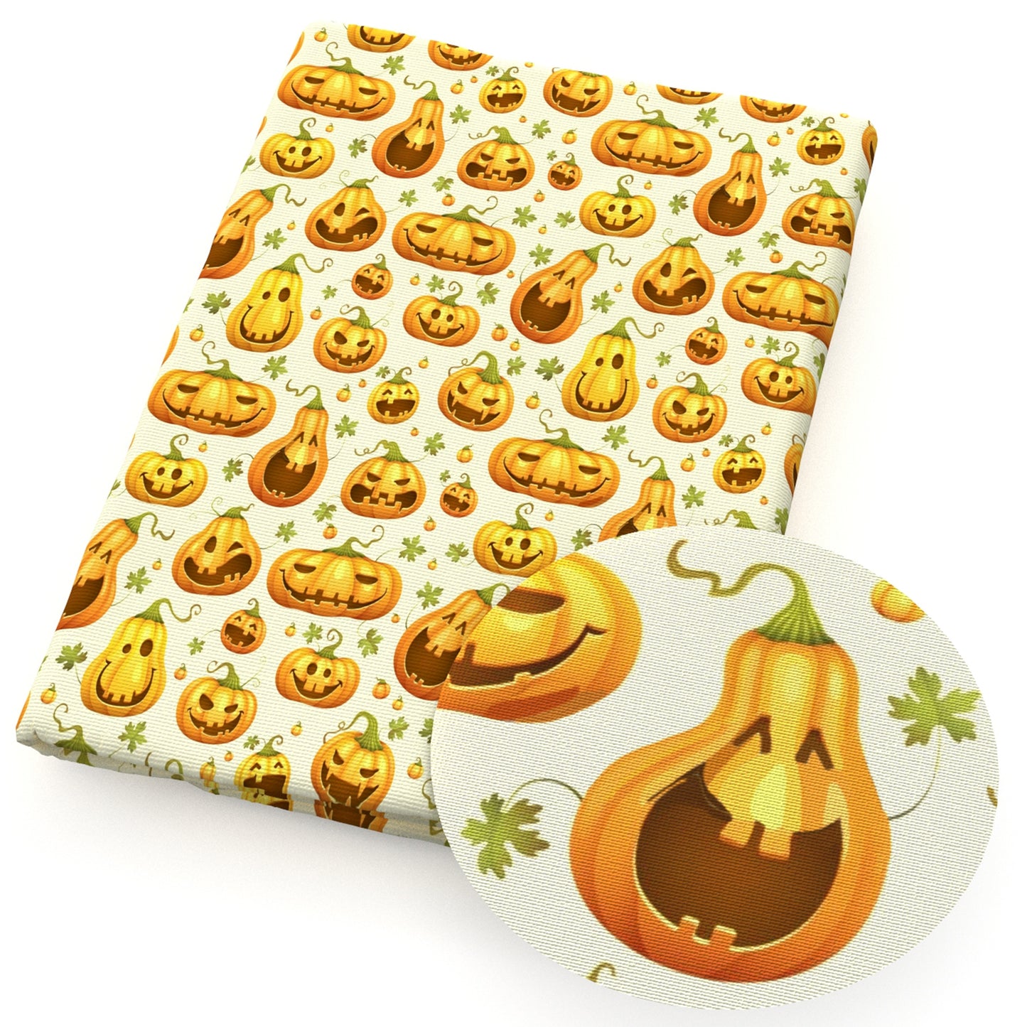 pumpkin halloween fabric