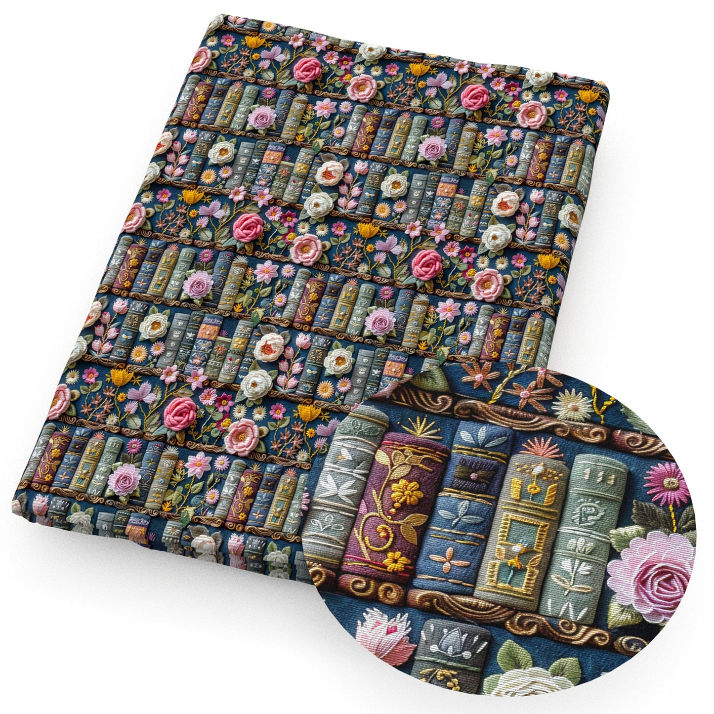 imitation embroidery series flowerfloral book fabric