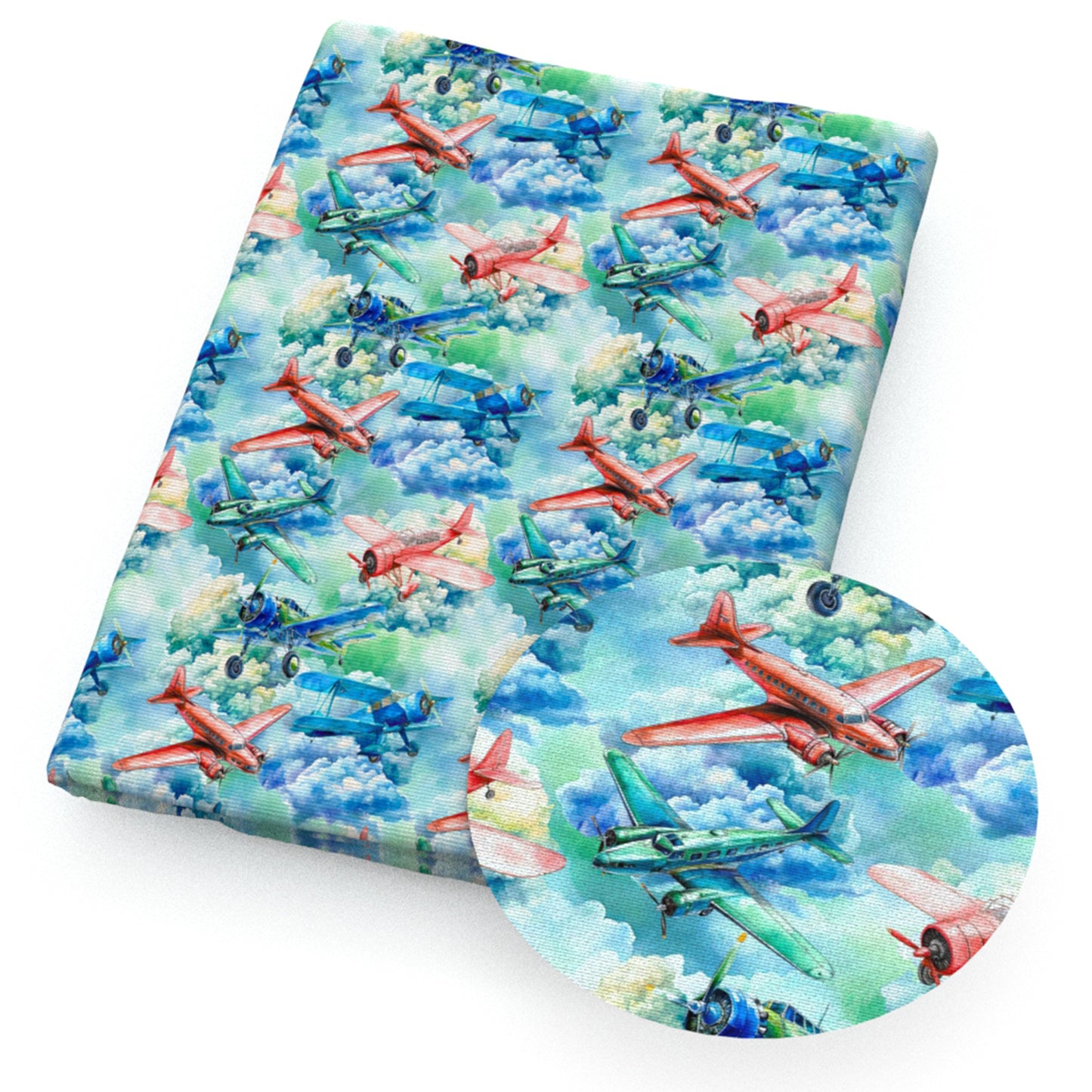 plane cloud tie dye fabric