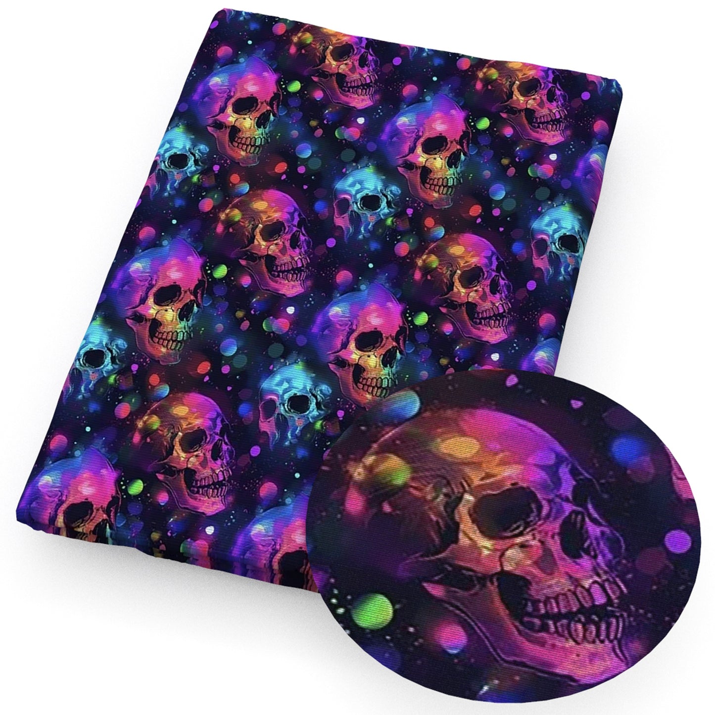 skull ghost skeleton bones fabric