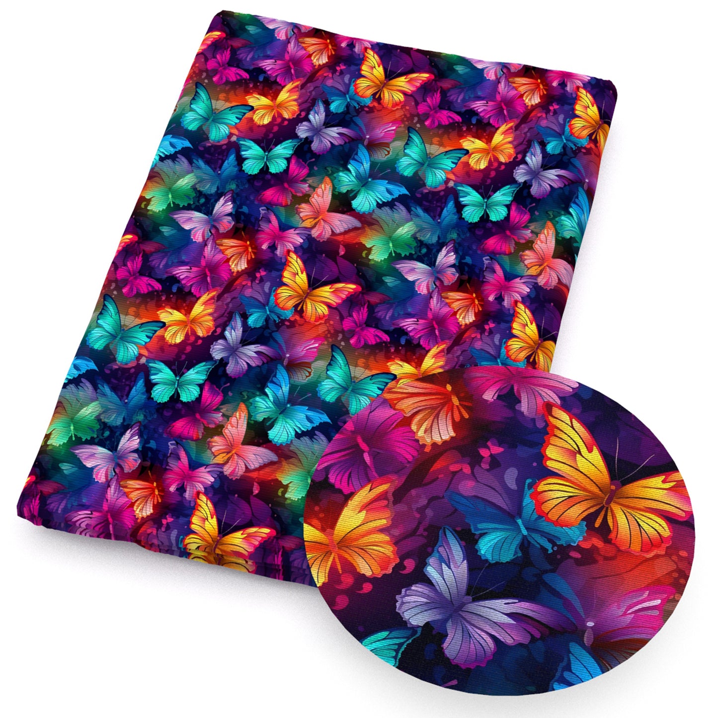 butterfly insect color series fabric