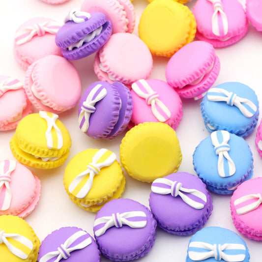 5Pcs Random Mixed Macaron-Shaped Resin Accessories Kit - Decorative Charms for DIY Earrings, Phone Cases, Hair Clips, Keychains, Cups, Sneakers, Refrigerator Stickers, and Creative Crafts - Colorful, Cute, and Versatile Decorations