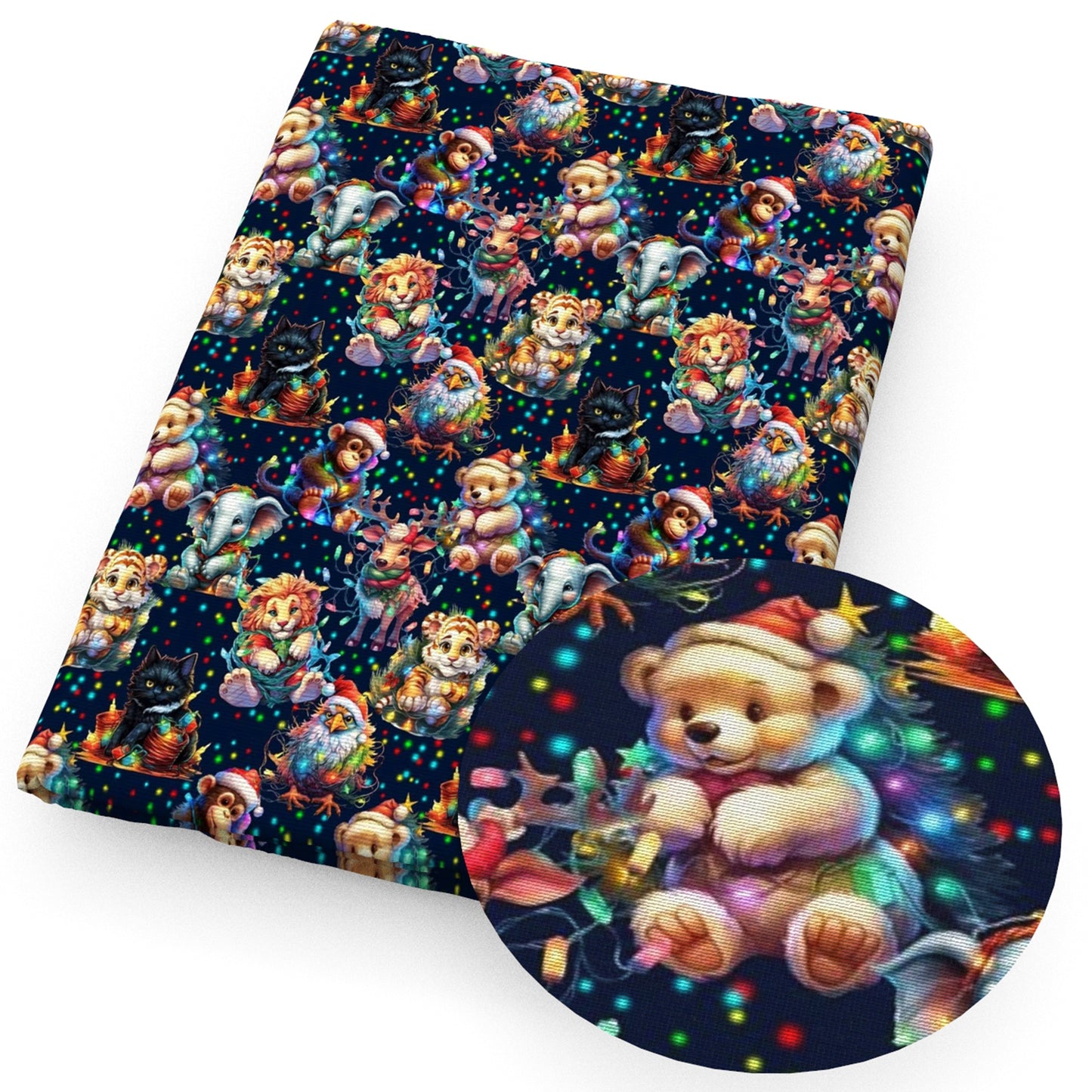 christmas tree monkey deerreindeer giraffe fabric