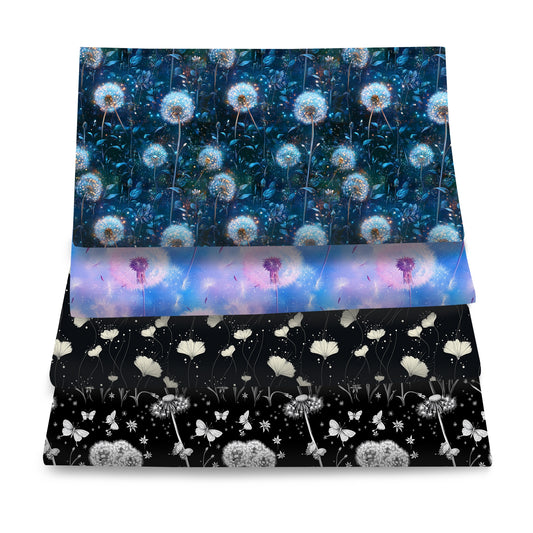 1pc Dandelion Series Pattern Quilting Fabric-17.7x19.68inch(45x50cm) Polyester Craft Fabrics DIY Handmade Projects Doll Clothes Fabric Precut For Patchwork Craft(108gsm)