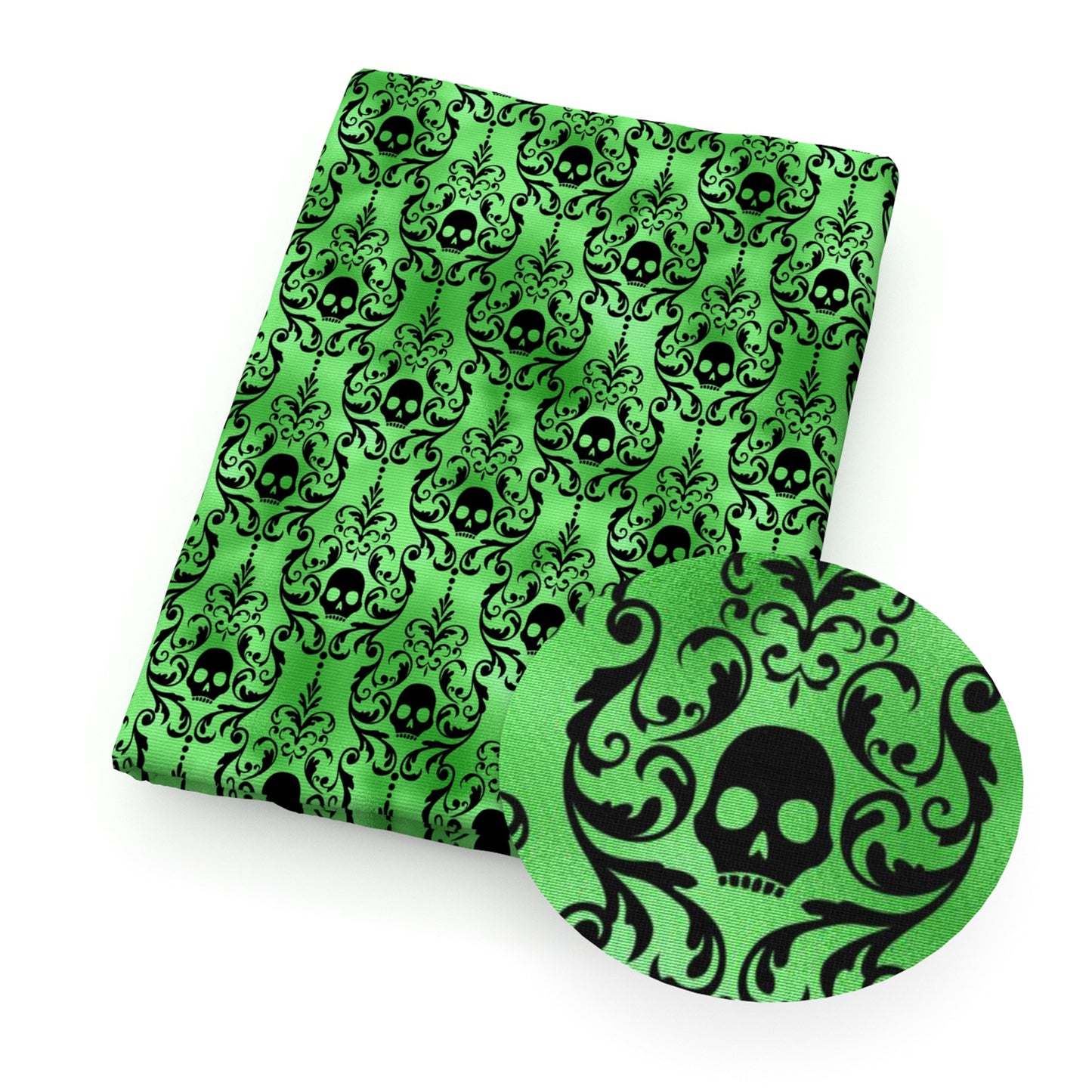 flowerfloral halloween skull ghost skeleton bones fabric