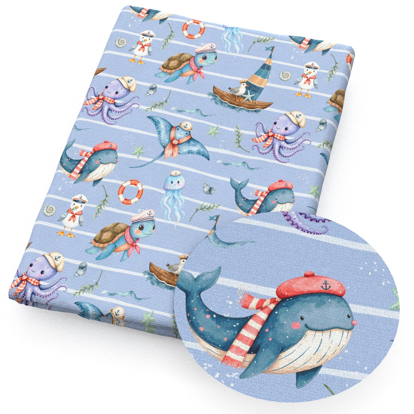 jellyfish octopus star starfish turtle tortoise fabric