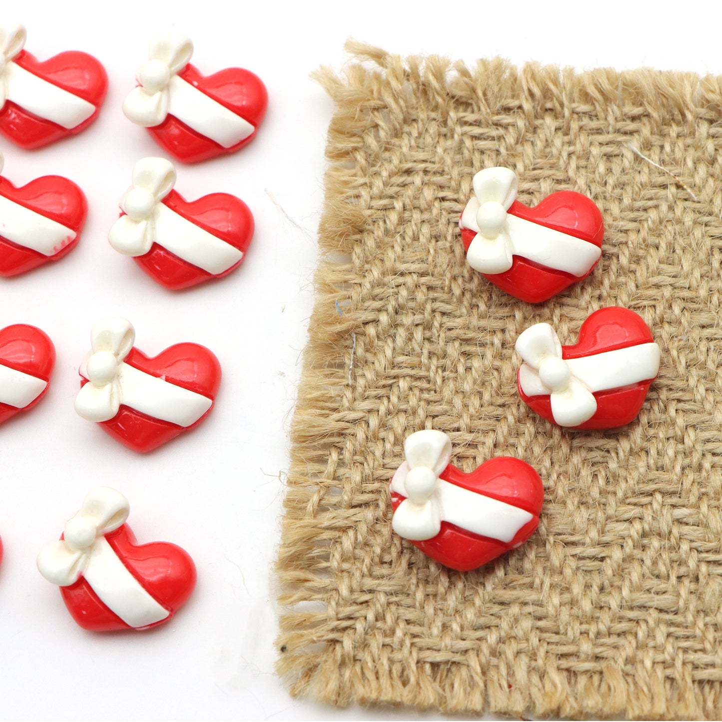 5pcs Valentine's Day Love Heart Charms - Acrylic Resin Ornaments for DIY Jewelry, Earrings, Bracelets & Crafts - Perfect for Gifts, Decorations & Accessories