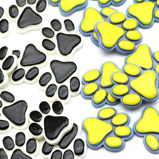 Resin Flat Back Charms Beads,5pcs Dog Footprint Paw Shape Resin Cabochons for DIY Crafts, Scrapbooking, Jewelry Making