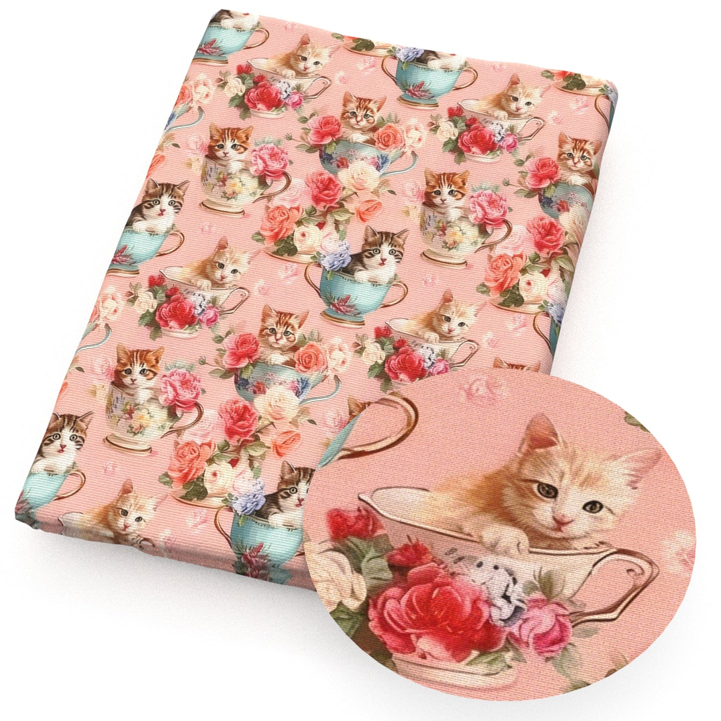 cat tableware fabric