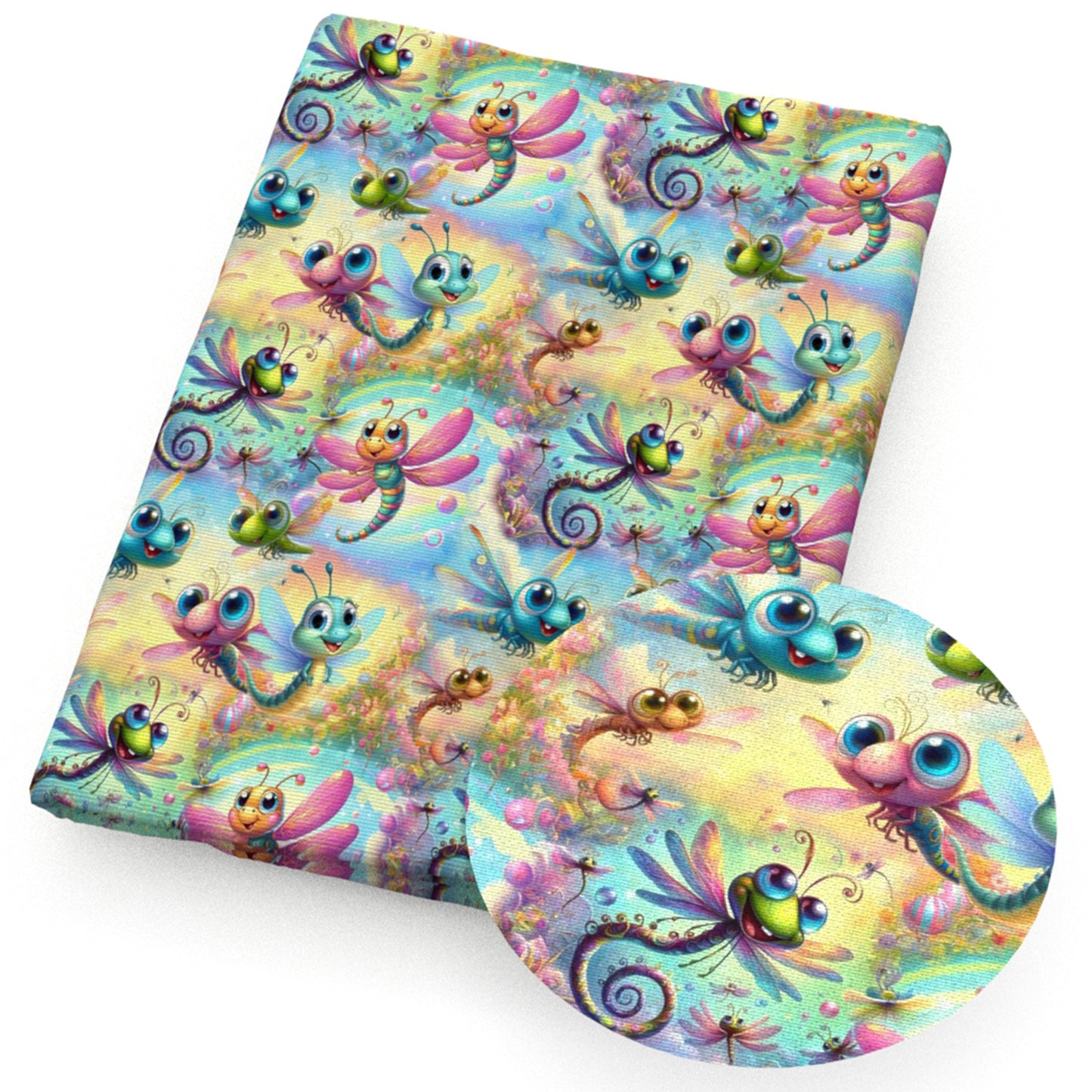 dragonfly tie dye color series fabric