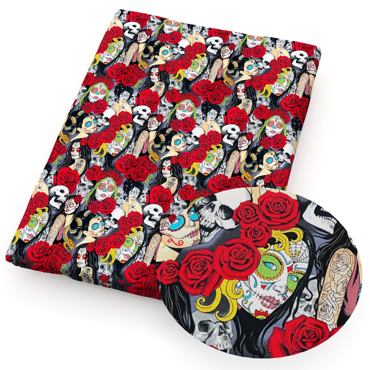 halloween skull ghost skeleton bones girl fabric