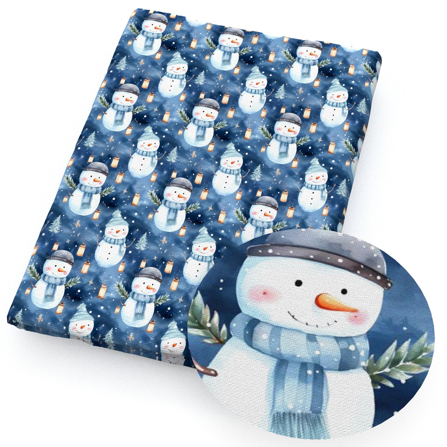 christmas day snowman fabric