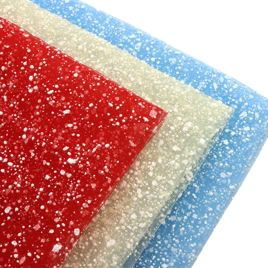 1Pc dot Printed Premium Chiffon Fabric - 62.99x19.68inch(160x50cm) Pre-cut Fabric,Perfect for DIY Sewing,Bags,Party Decor, Tablecloths, Gift Wrapping,Cushions & Furniture Covers