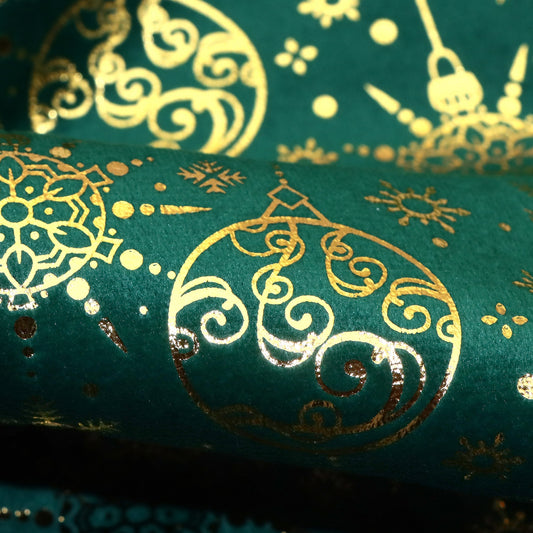 1pc Christmas Golden Hot Stamping Velvet Fabric - 59x19.68inch(150x50cm) 100%Polyester Material, High Density for DIY Crafts - Hand Wash Only Precut Fabric