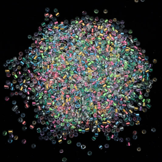 30g/1.06oz 4mm Glass Miyuki Seed Beads Mixed Colors Glow in the Dark Loose Spacer Beads with Hole for Jewelry Making DIY Bracelet Necklace Chain Earrings Charm Bangle Decors Craft Accessories