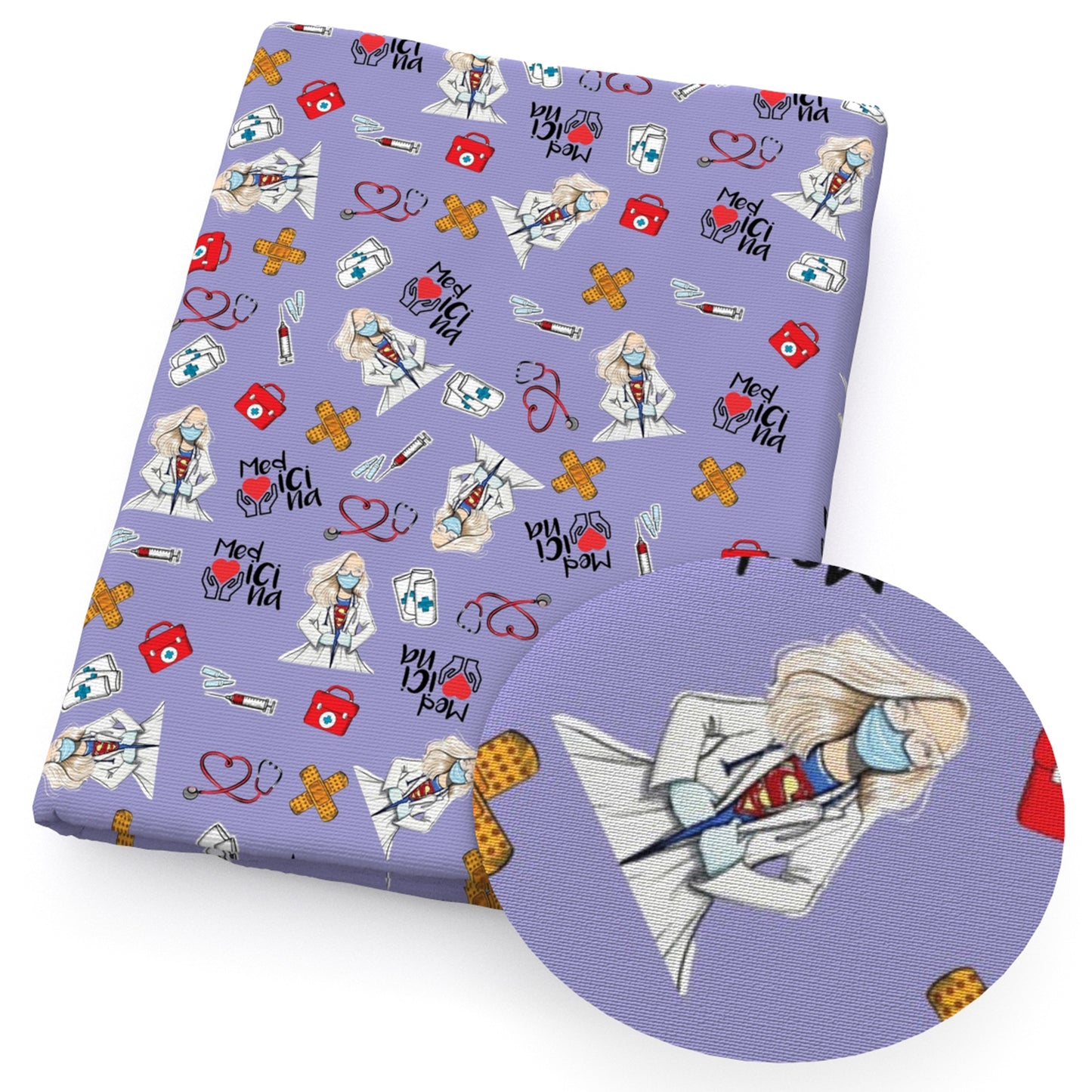 medical design theme fabric