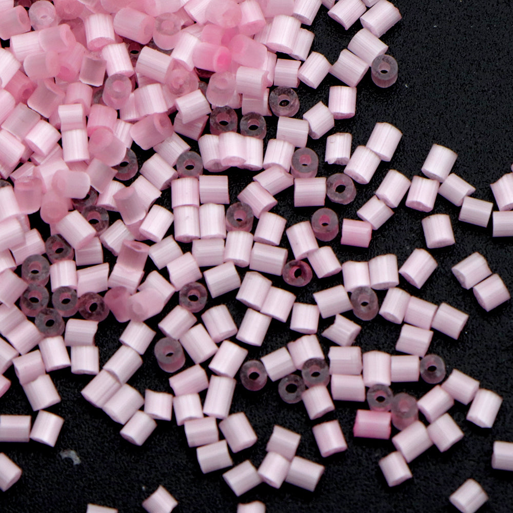 10g/pack H/0 Cylinder Miyuki Seed Beads Plain Solid Color Loose Spacer Acrylic Beads with Hole for Jewelry Making DIY Bracelet Necklace Chain Earrings Charm Bangle Decors Craft Accessorie