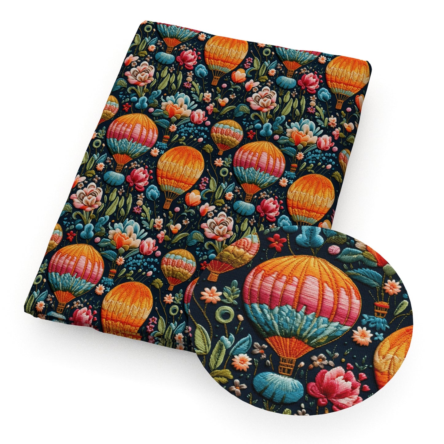 flowerfloral imitation embroidery series fire balloon fabric