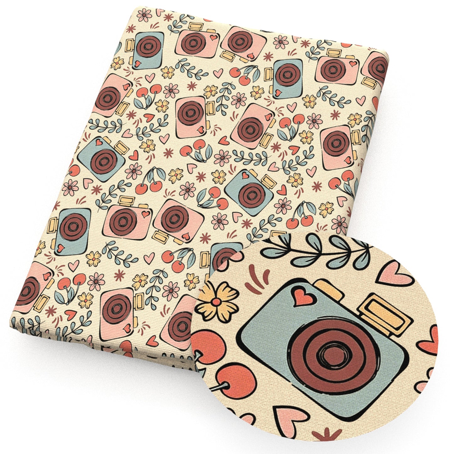 the camera flowerfloral leaf leaves tree fabric
