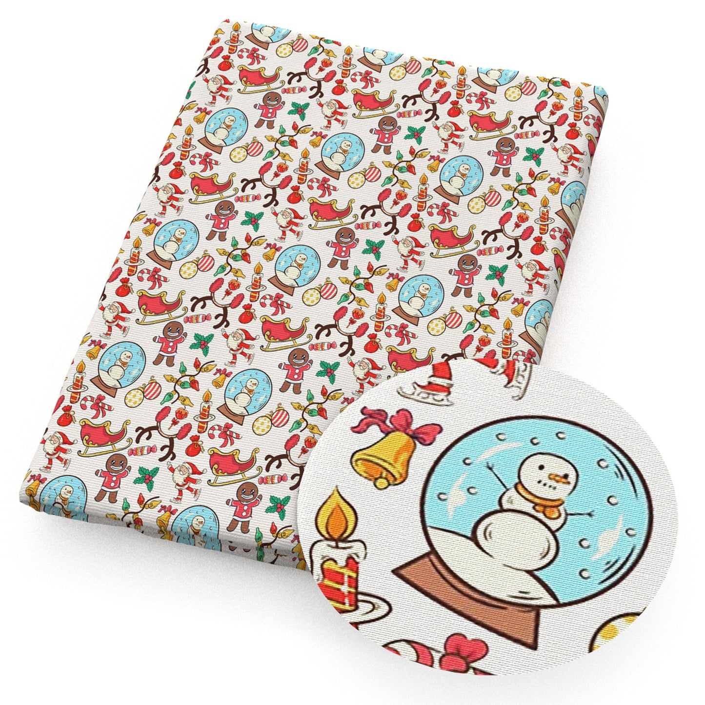 christmas day reindeer fabric