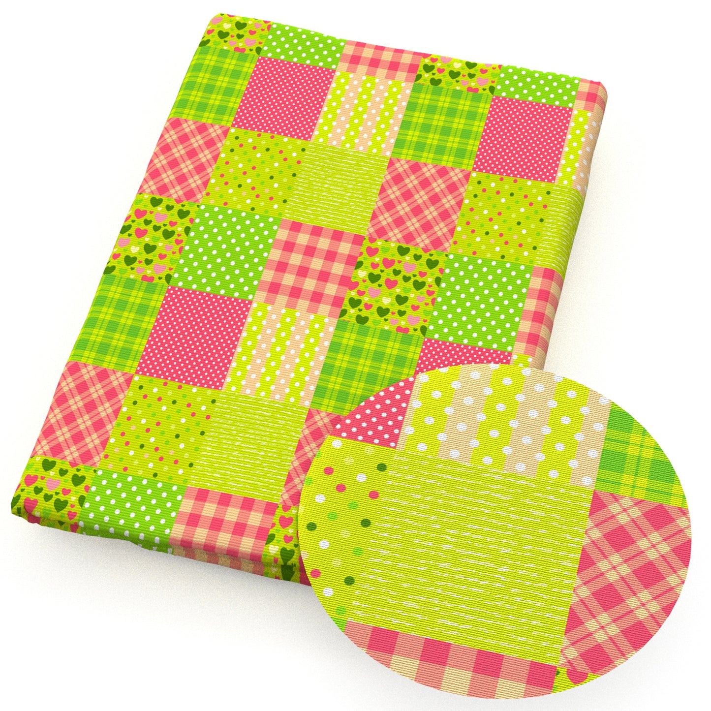 plaid grid gingham tartan buffalo plaid heart love dots spot fabric