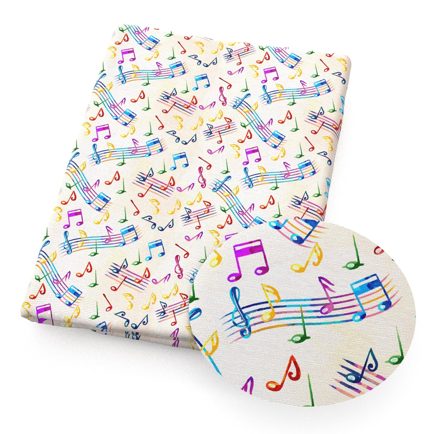 music notes fabric