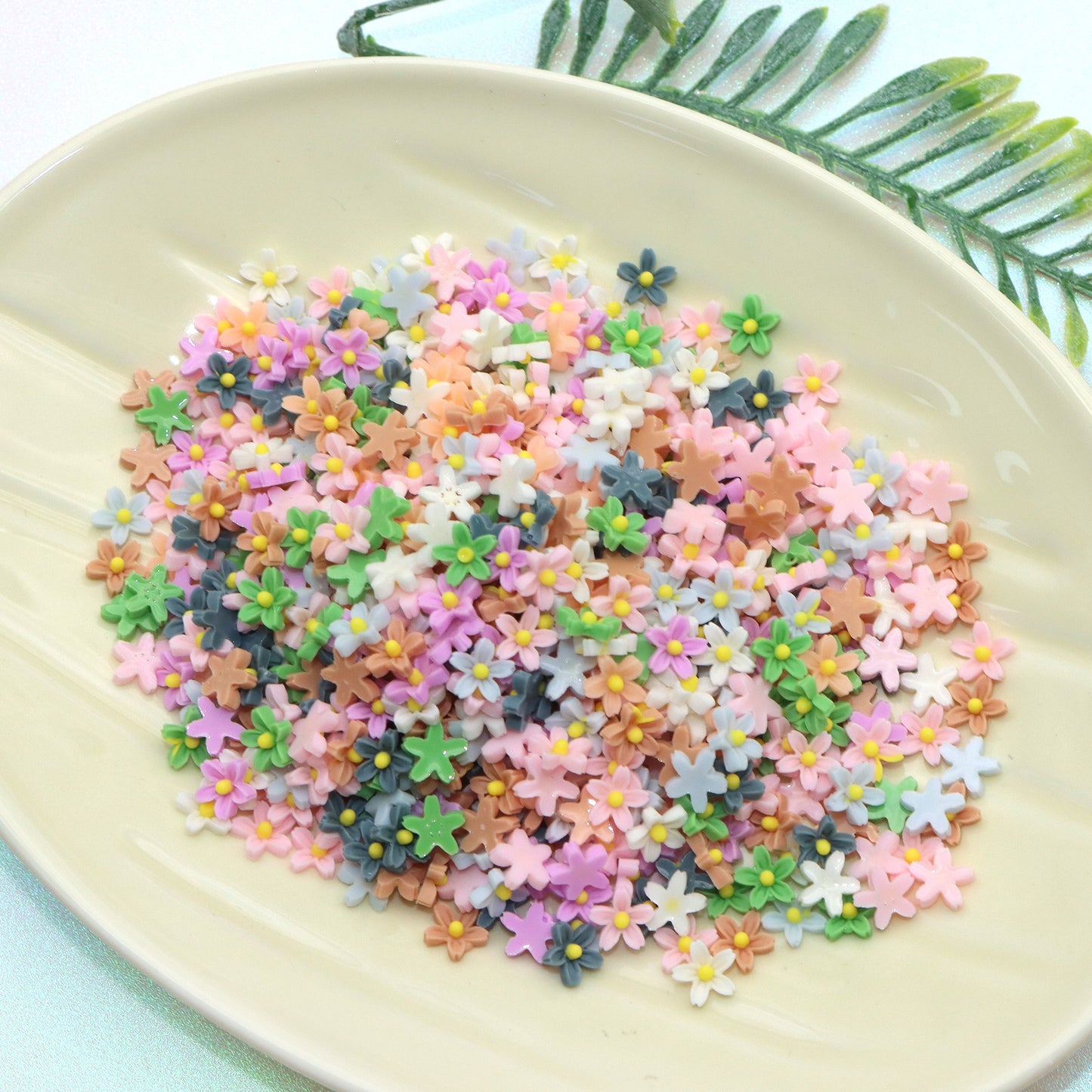 10pcs Mix color Acrylic Beads Flower Floral Shaped for Jewelry Making DIY Bracelet Necklace Chain Earrings Charm Decors For Nail Art Design Crafts Jewelry Accessories