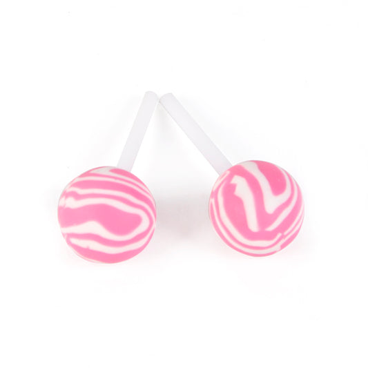 2Pcs Miniature Candy Lollipop Decor Mixed Polymer Clay Sets For Childs Pretend Kitchen Play Cooking Game DIY Party Doll House Accessory