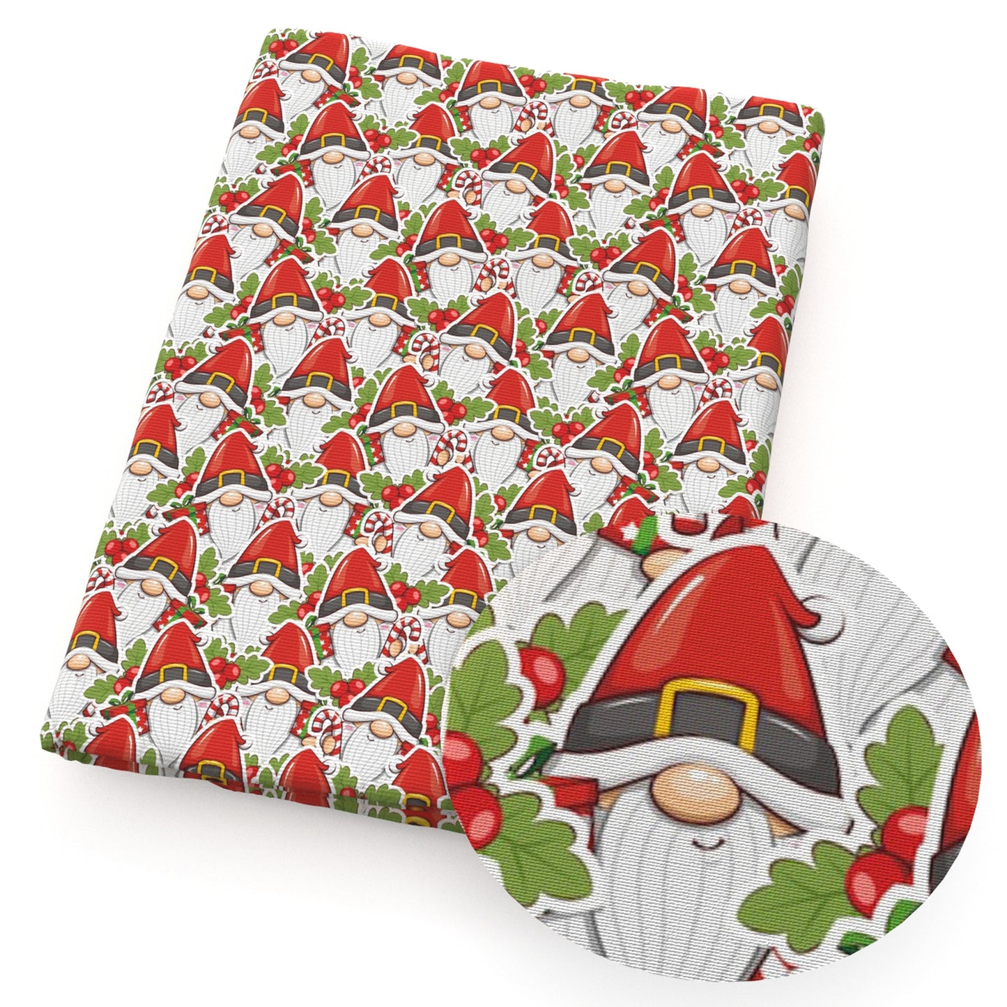 christmas day holly fabric