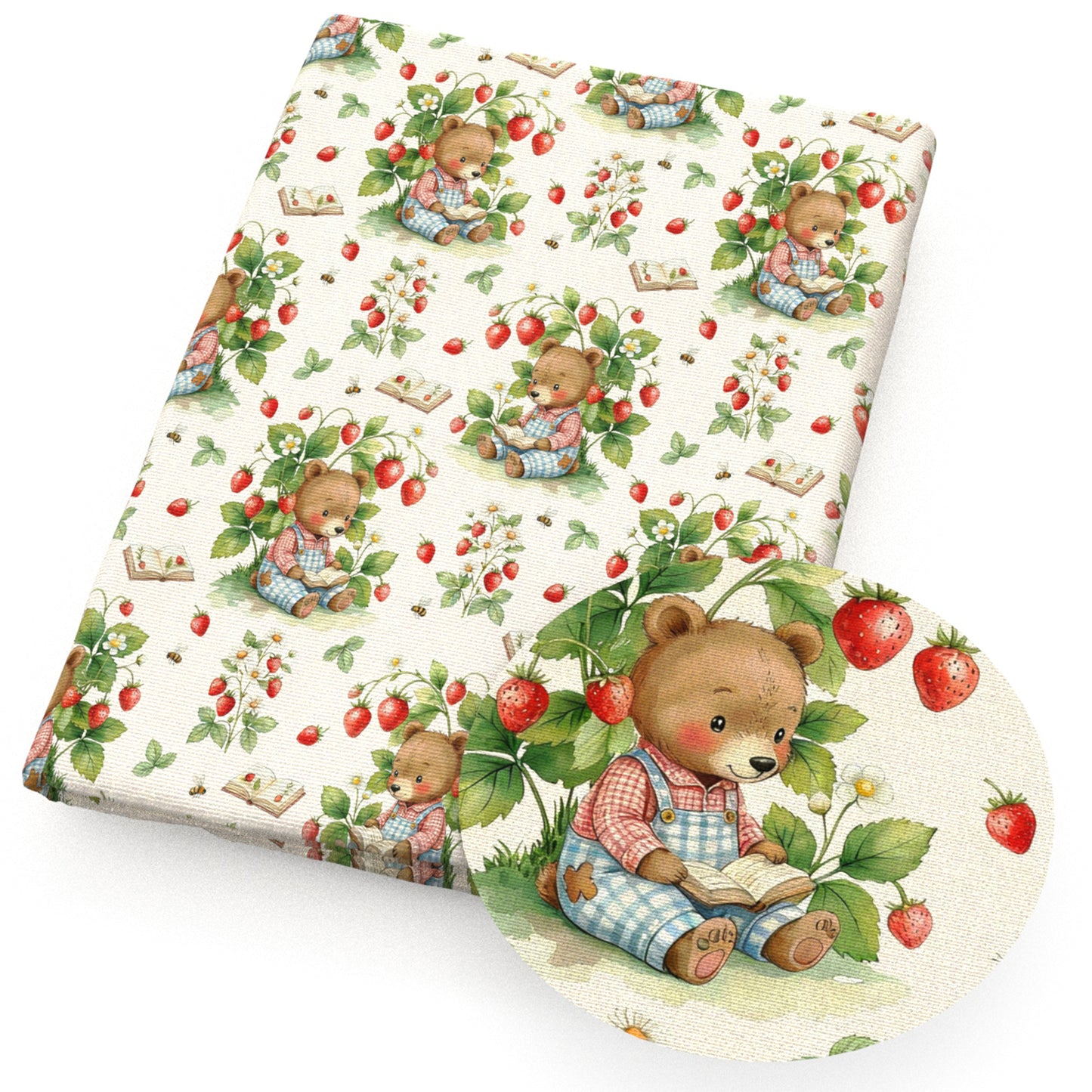 flowerfloral book strawberry fabric