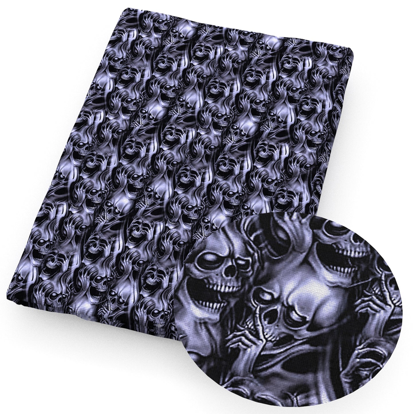 halloween skull ghost skeleton bones fabric