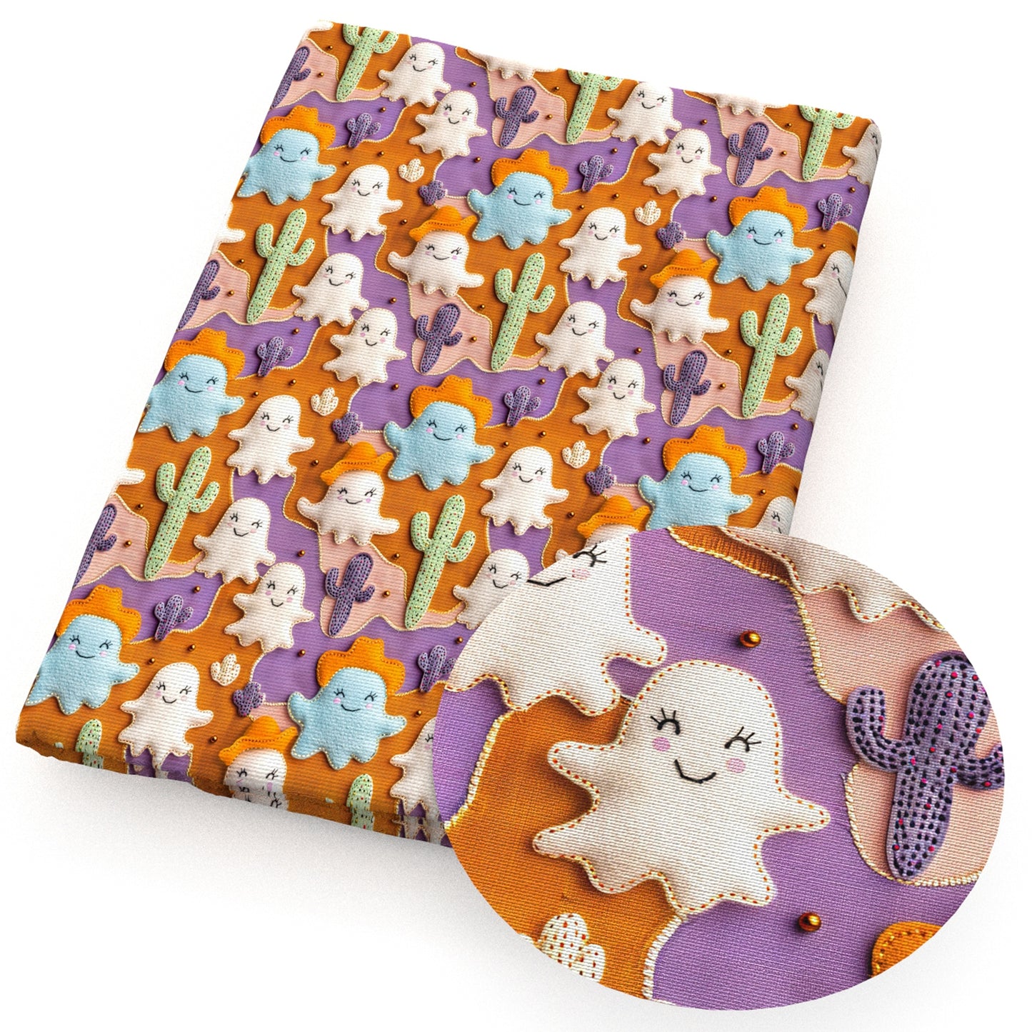 imitation embroidery series halloween skull ghost skeleton bones fabric