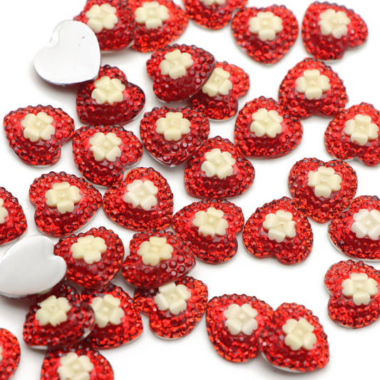 10Pcs Love Heart Shaped Acrylic Charms Transparent Resin,3D Flatback Resin Cabochons for DIY Jewelry, Earrings, Bracelets, Keychains, Festive Decor, Homemade Gifts, Phone Cases, Water Bottles, Hair Accessories - Crafting Accessories