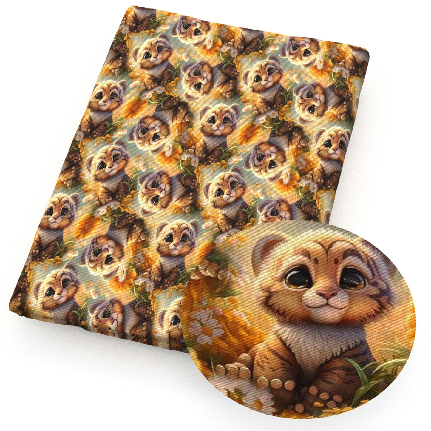 tigertiger pattern flowerfloral daisy fabric