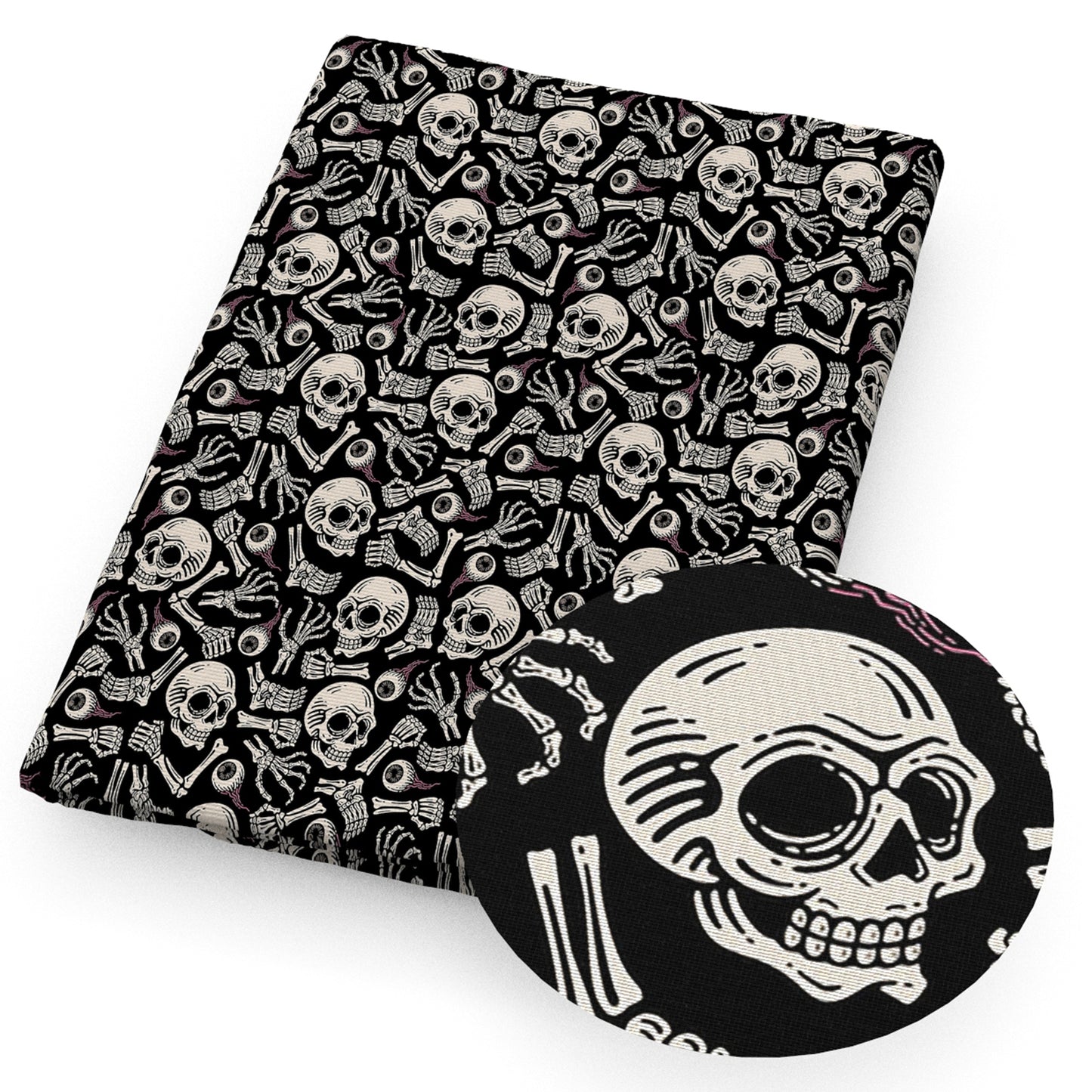 bonesfish bonesdog bones halloween skull ghost skeleton bones fabric