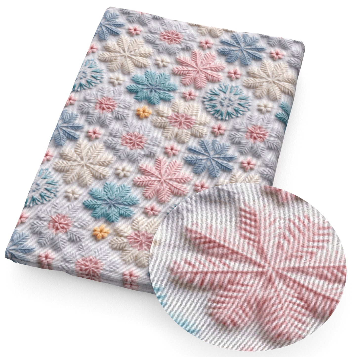 imitation embroidery series snowflakesnow christmas day fabric