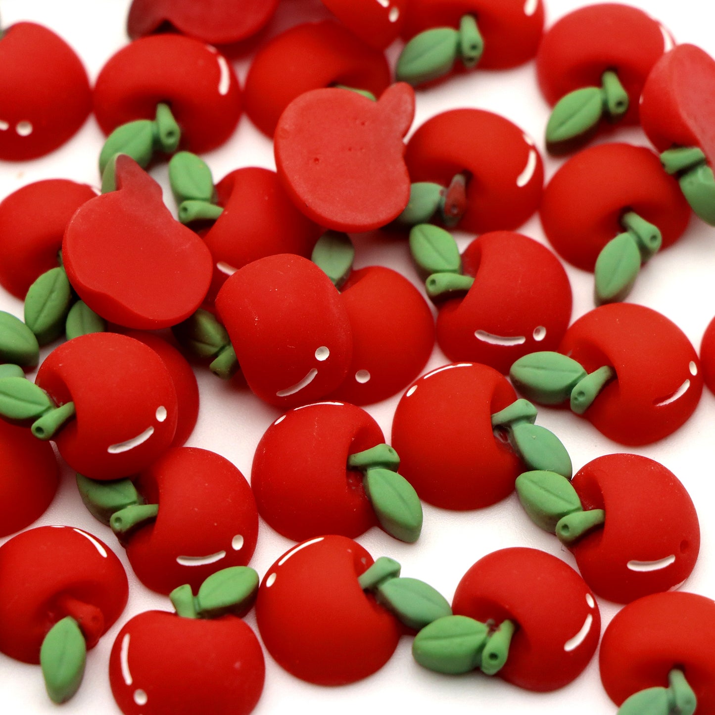 10Pcs Fruits Apple Acrylic Charms,Back To School 3D Flatback Resin Cabochons for DIY Jewelry, Earrings, Bracelets, Keychains, Festive Decor, Homemade Gifts, Phone Cases, Water Bottles, Hair Accessories