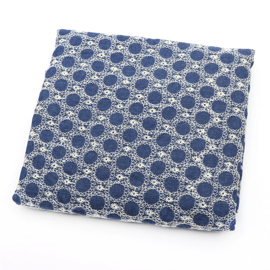 1Pc flower Pre-Washed stripe Denim Fabric - 51.18x19.68inch(130x50cm) DIY Crafts Projects, DIY Wallet Making