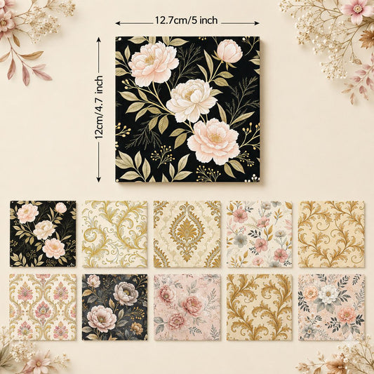 10Pc/Set Flower Series Fat Quarter Fabric, Pre-Cut Square Fabric Assort, Fabric Set, Craft Fabric, Handmade DIY Patchwork Fabric,Home Quilting Sewing Fabric, Packaging Fabric, Scrapbooking Craft Hobbyist