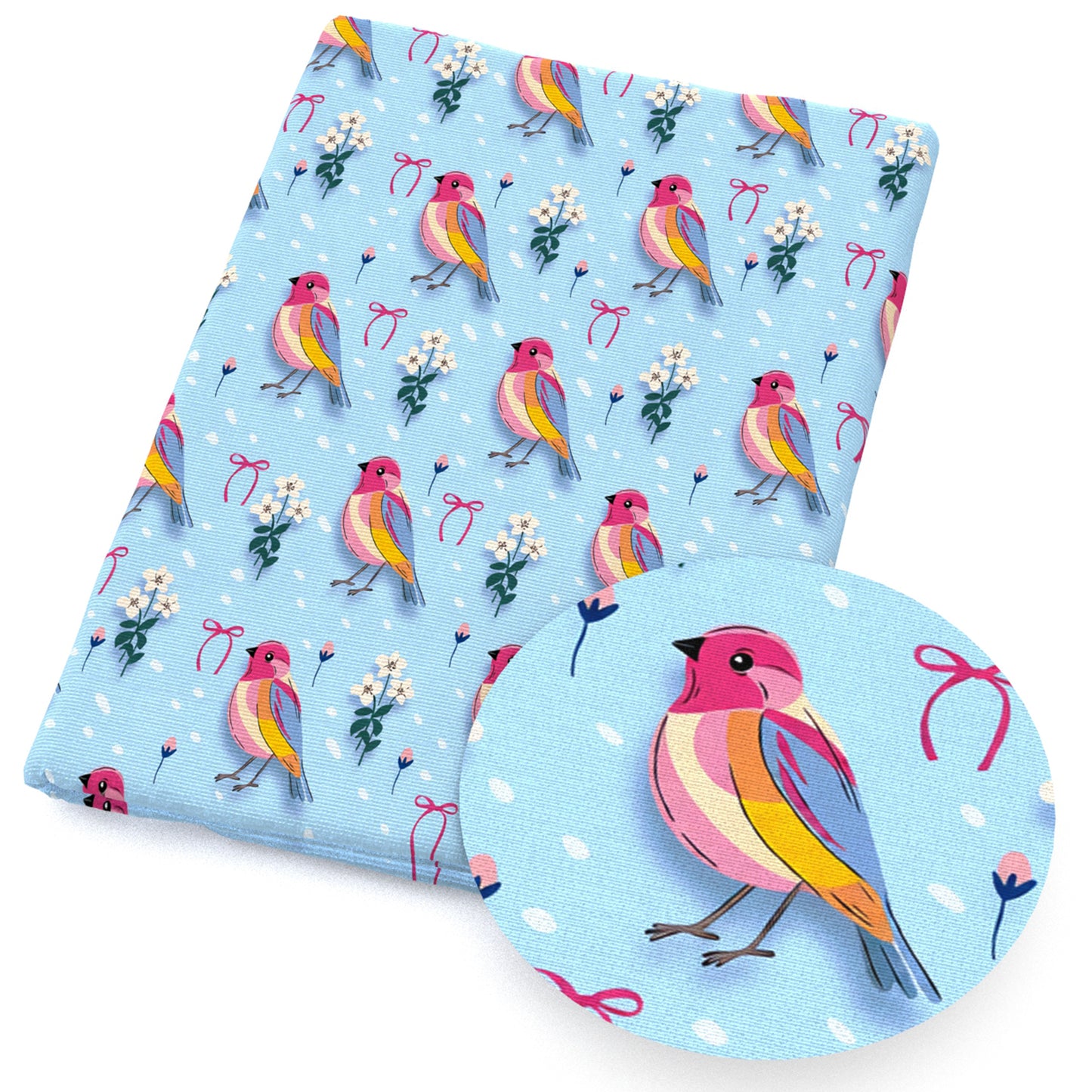 flowerfloral bird bowknotbows fabric