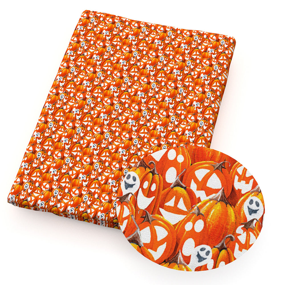 pumpkin halloween skull ghost skeleton bones fabric