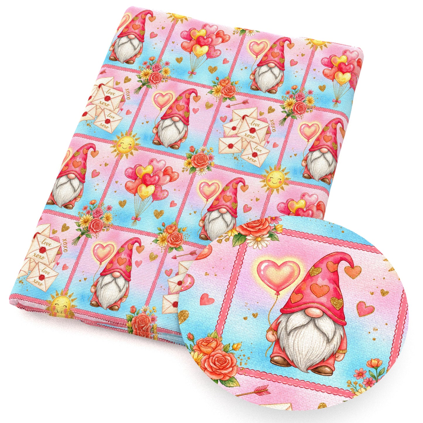 balloon heart love flowerfloral envelope plaid grid fabric